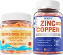 ויטמין D3 5000IU + K2 (MK-7) 120mcg+ תגית: Zinc Copper Gummies