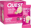 Quest Nutrition Frosted Cookies Twin Pack, עוגת יום הולדת, 1g Sugar, 10g חלבון, 2g Net Carbs, Gluten Free, 8 Count(Pack של 1)