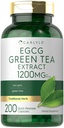 קרלייל EGCG Green Tea Extract: 1200 מ"ג | 200 קפסולות | Non-GMO ו- Gluten Free Free