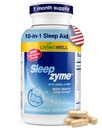 Bedtime תוספת עם מלטונין, GABA, 5-HTP, ולריאן Root, Magnesium, L-theanine, Lemon Balm & Hops for Deep Snooze & Unwinding - 60 קפסולות