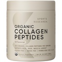 מחקר ספורט ® Organic Collagen Peptides - hydrolyzed Type I & III Collagen חלבון אבקת Made Sustainably from Grass-Fed Cows - USDA אורגני non-GMO - Gluten Free - Unflavored, 30 משרתים