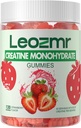 Creatine Monohydrate Gummies 5000 מ"ג עבור גברים ונשים, Chewables Creatine Monohydrate תוסף (120 Count)- Strawberry 120 חניכיים