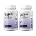 Melatonin 20 מ"ג מהר Dissolve טבליות - High Potency, Fast Acting, Natural Sleep Support - Sleep Aids for Adults - Non-Groggy, Drug-Free Formula - 120 כדורי שינה - חבילת 2