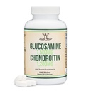 Glucosamine Chondroitin משולש כוח (1,500mg Glucosamine Sulfate, 1,200 מ"ג Chondroitin) 180 טבליות, 2 חודשים אספקה (Joint Support) Gluten Free, non-GMO על ידי Double Wood Wood