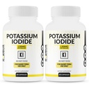 (2 Pack) Potassium Iodide קפסולות 130mg Dose - 60 משרתים - התמיכה וההגנה Thyroid - KI Potassium Iodine Thyroid תומך ויטמינים