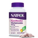 Natrol Fast Dissolve Melatonin 10 מ"ג, Melatonin תוספי שינה מנוחה, תמיכה בשינה למבוגרים, 100 טבליות Citrus-Flavored, עד 100 יום אספקה