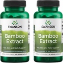Swanson Bamboo Extract - שיער טבעי, עור וציפורים תוספת - 70% Silica תוכן תומך בתצורת קולג'ן ועצמות צמיחה - (60 כמוסות Veggie, 300 מ"ג כל אחד) (2 Pack)