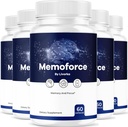 ( Pack) תוסף המוח Memoforce - גלולות פורמולה רשמיות של Memoforce Premium, Advanced Support Memo Force Brain Supplement for Wellness & Total Health, Memoforce Reviews, 300 קפסולות במשך 5 חודשים