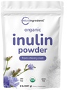 אבקת Inulin סיבים אורגניים, 2lb | Natural Prebiotic לתמיכה בבריאות העיכול & Gut | Soluble, Easily Digestable | Unflavored, טבעוני