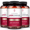 VITASEI Liver Cleanse Detox & Fix, Liver Complex W/Milk Thistle Extract, Garcinia, Curcumin C3, תומך Herbal Supplement, Detox Formula for Women & Men, 60 קפסולה (Pack of 3).
