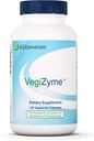 Nutra BioGenesis VegiZyme - Enzyive Enmes for Women and Men, Digestion and Foodsent Support, Vegetarian and Vegan-Friendly for Digestive Health and Comfort - 120 קפסולות