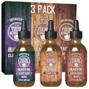 המהפכה הוויקינגית Beard Oil for Men 3 Pack - Natural Mens Beard Oil Variety Set - Sandalwood, Pine and Cedar, Clary Sage Scents - Beard Conditioning and Moisturizing for a Healthy Beard (3 Pack, 1oz)