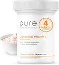 Pure Therapro Rx Liposomal ויטמין C אבקת, הפטנט של PureWay ויטמין C, תומך הזדקנות בריאה, Immune Function & Collagen Formation, Non-GMO, המיוצר בארה"ב (66g,120 משרתים)
