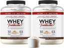 3in-1 אבקת חלבון Whey Unflavored 2 x 5lb - 30 גרם של חלבון Grass-Fed מ Whey Hydrolysate, Isolate ו- Concentrate לשרת - non-GMO, Soy-Free, Sugar-Free - 126 משרתות ללא סוכר - 126 משרתות