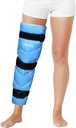 REVIX Full Leg Ice Pack Wrap Around All Leg, Reusable Gel Cold Wrap for Hip, THigh and Knee, Soft Cold Compress Ice Pack עם 3 אדים
