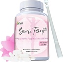 N'more Boric Acid Vaginal Suppositories - 100% טהור מיוצר בארה"ב - Boricfem Support Vaginal Health (One) (30 משרת, Boricfem with Applicator)