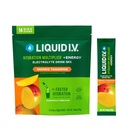 נוזל I.V. hydrotion Multiplier® +Energy - מנגו תמרינד - אבקת הידרה Packets | אבקת דלק אלקטרוליטית לערבב | Convenient Single- Serveing Sticks | Non-GMO | 14 משרתים (Pack of 12)