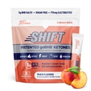 Real Ketones BHB Exogenous Ketones Drink Packets Keto Electrolytes אבקת Packets No Sugar with 4 Main Fasting Electrolytes Plus hydroting פטנט על Keto BHB - 30 Count Peach Caffeine