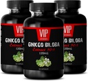VIP VITAMINS Genekgo biloba עבור Teens - גינקו בילובה Leaf 120 מ"ג - עבור תפקוד המוח בריא (3 בקבוקים - 150 קפסולות)