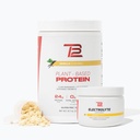 TB12 Plant Based Strength & Hydration Bundle (אבקת חלבון Vanilla ולימונדה אלקטרוליטטים), תמיכה בשרירים התאוששות ושיקום, חלב חינם, non-GMO, Soy-Free Electrolytes)