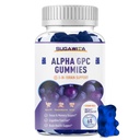 Alpha GPC Choline Gummies 600 מ"ג עם Phosphatidylserine & Bacopa - 3in-1 תמיכה המוח עבור זיכרון, פוקוס & בריאות קוגניטיבית לטווח ארוך - סוכר חינם, פורמולה טבעית, 60 הרוזן