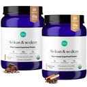 אבקת חלבון אורגנית Veilla Chai & שוקולד Bundle: 21g צמחי מבוסס אבקת חלבון, Vanilla Chai Flavor, 20 משרתות + 22g צמחי חלבון מבוסס חלבון, שוקולד פלאמור, 20 משרתים