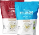 פיתוח תזונה מתקדמת Grass פד 100% אבקת חלבון Whey + Fit & Slim עם Glucomannan, Inulin סיבים - גבוה סיבים, חלבון גבוה, טהור, Keto Approved, non GMO, Stevia Sweetened - 2 Pack