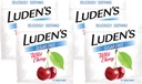 Ludens Sore גרון טיפות, עבור מינור Sore גרון הקלה, סוכר חינם דובדבן, 75 הרוזן (Pack of 4)