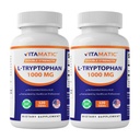Vitamatic L-Tryptophan 1000 מ"ג טבליות 120 (120 טבליות (Pack of 1)) (2 בקבוקים)