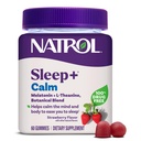 Natrol Sleep+ Calm Melatonin Gummies for Adults, Sleep Gummies, Strawberry Flavor, 60 חניכיים, 30 יום אספקה