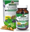 תשובתו של הטבע Ashwagandha Root עם הקדושים בזיל 60 קפסולות | תומך תגובה בריאה ללחץ* | Calm. להירגע ו- Unwind* | Gluten Free | Non-GMO | כשר | טבעוני | Vegetarian