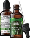 Mugwort Extracts - הרגיעה אורגנית, טיפות תמיכה בשינה - Natural Mugwort Tincture - Made in USA - 2 Fl Oz