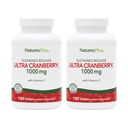 NaturesPlus Ultra Cranberry 1000-180 Sustained Release Tablets, Pack of 2 - תומך בטריקט Urinary בריא - Non-GMO, Vegetarian, Gluten Free - 180 מוחלט המשרתים