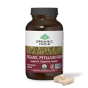 OrganIC INDIA Psyllium Husk כמוסות - תוספת סיבים, חיסול בריא - טבעוני, Keto Friendly, Gluten-Free, USDA מוסמך אורגני, non-GMO, Soluble & Insolle סיבים Source - 180 הרוזן הרוזן