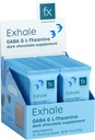 Fx שוקולד Exhale - מרגיע שוקולד תוספת לתמיכה Calm + מתח תגובה - סוכר חינם Cacao עם 100 מ"ג GABA + 100 מ"ג L-theanine - שוקולד Keto Dark - טבעוני + Non-GMO (30 חתיכות)