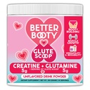 Better Booty Glute Scoop, Creatine לנשים Creatine + L'Glutamine Amino Acid, תוספת משקאות מושלמת לערבב, Unflavored (300 גרמים, 30 משרתים)