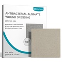 דימורה שדרג את Silver Calcium Alginate Wound Dressing - Antibacterial non Stick Gauze, Highly Absorbent Sterile Bandage Pads,4' x 4's Patches 5 Packs