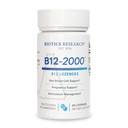 Biotics Research B12-2000TM ויטמין B12 2000 mcg, B6, Folate-B12 Sublingual Lozenges, Methylation Support Supplement, High Potency, High Absorbable, Natural, Brad Flavor, Dissolves Easily- Count60