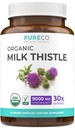 USDA אורגני חלב זוטר קפסולות - 80% תוספת Silymarin עבור Liver תומך סופר ריכוז 300 מ"ג של 30:1 חלב זהה ל 9,000 מ"ג - חלב Thistle Liver Detox 60 יום אספקה