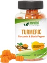 AMVital Turmeric Gummies Curcumin עם Black Pepper - תמיכה משותפת בחניכיים למבוגרים - 60 הרוזן