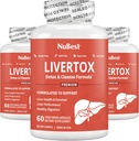 Nu Best LiverTox - Premium Liver Health Formula - Liver Cleanse, Detox & Fix - with Milk Thistle, Choline, Beet, Turmeric, Artichoke & Dandelion - 3 Pack | 3 חודשים אספקה
