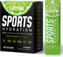 סוכר חינם אבקת אלקטרוליט Packets - Sport hydrotion Drink Supplement, Keto Friendly with 6 Key Electrolytes, עשיר ויטמין B ו- C, 1000mg BCAA - No Sugar, 16 Sticks, Lime & Orange Flavor