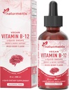 ויטמין B12 5000 mcg אורגני טיפות: אנרגיה & עצבים תמיכה - אלכוהול טבעוני חינם, non-GMO, סוכר חינם 2 Fl Oz