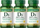 ויטמין D3 125 mcg-5000 IU Softgels, כוח מקסימלי 150 ea (חבילה של 3)