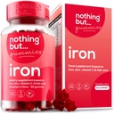 Women & Men Natural Iron Supplement | a Delicious המעורב ברי פלאמור | תוספת ברזל טבעונית של צ'ויטמין C, Zinc, Folic Acid & B ויטמינים | 60 חניכיים | Anemia