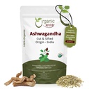 הדרך האורגנית Ashwagandha Root Cut & Sifted (עםania Somnifera) - אורגני & כשר מוסמך | טבעוני, Non GMO & Gluten Free | A Certified | Origin - India (1/2LBS / 8Oz).