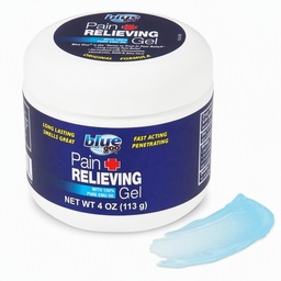 Blue Goo Pain Relieving Gel – Relief for Back, Neck, Muscle and Joint Pain, Fast-Acting Cooling and Soothing Relief with 100% Pure Emu Oil, 4 oz (1 Pack)