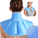 REVIX Ice Pack for Neck and Shoulders Upper Back Discomfort, Large Neck Ice Pack Wrap with Soft Plush Lining, Reusable Gel Cold Compress for Post-Workout Recovery, Blue Blue