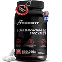 תוסף Lumbrokinase 40 מ"ג (60 קפסולות) - פעילות מקסימלית 800,000 UI - Pure Lumbrokinase Enzymes Digestive אנזימים, עדיף מאשר sereptase Nattokinase תוסף, מעבדה נבדק, non GMO