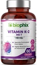 ויטמין Bphix K2 MK-7-100 mcg 60 Veg כמוסות - תומך חזק עצמות בריאות